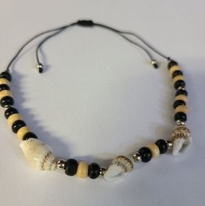 Seashell Beaded Bracelet Adjustable Nylon Strap